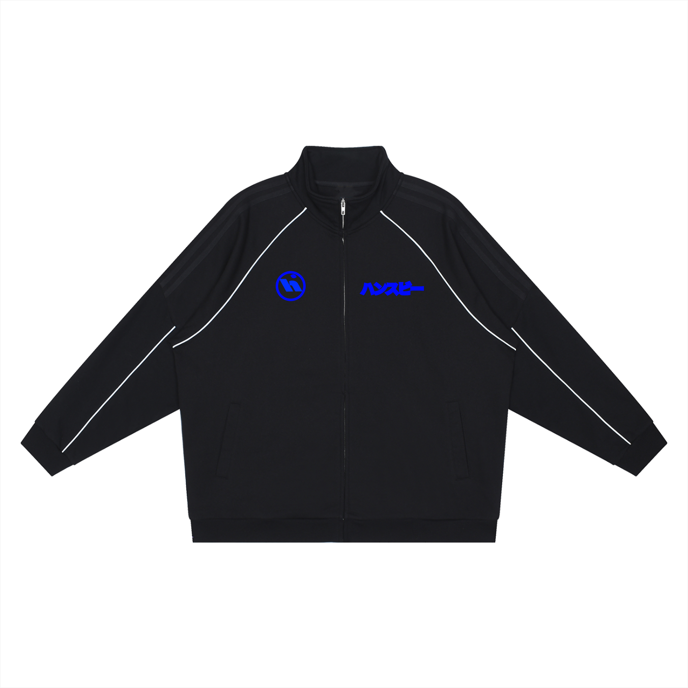 Reflection Striped Raglan Sleeve  Jacket