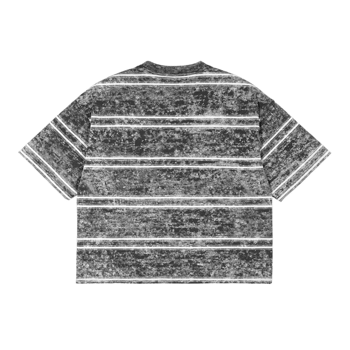 Snow Washed Striped Boxy T-Shirt