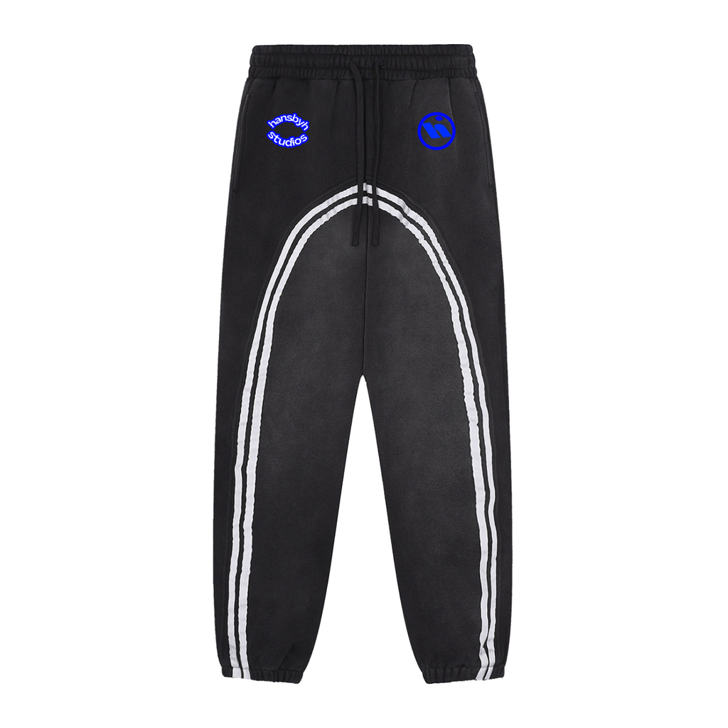 Sun Fade Contrast Tape Fleece Jogged Sweatpants