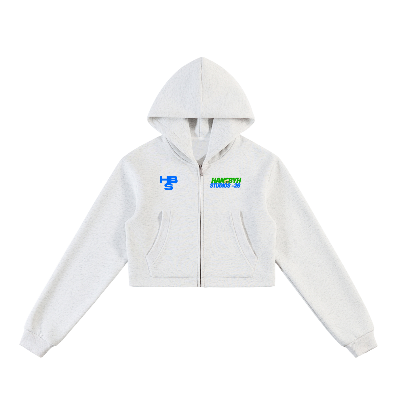 Essential Cropped Zip-Up Hoodie