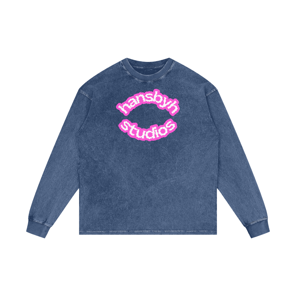 Acid Wash Oversize Long Sleeve T-Shirt