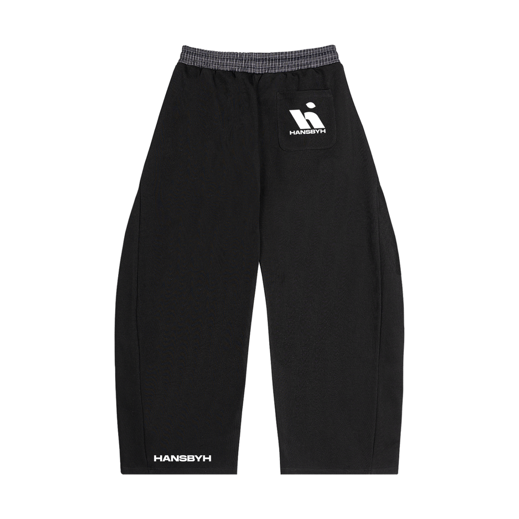 Plaid Waistband Barrel Sweatpants