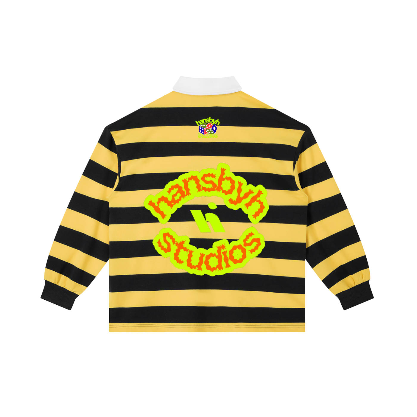 "HANSBYH" Color Block Stripe Polo Shirt