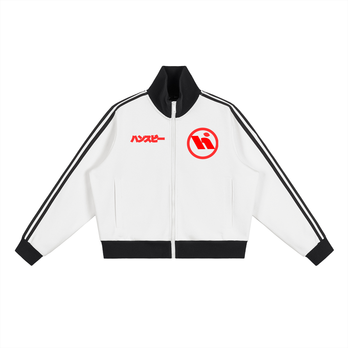 Women Contrast Side Stripe Fleece Cropped Track Jacket