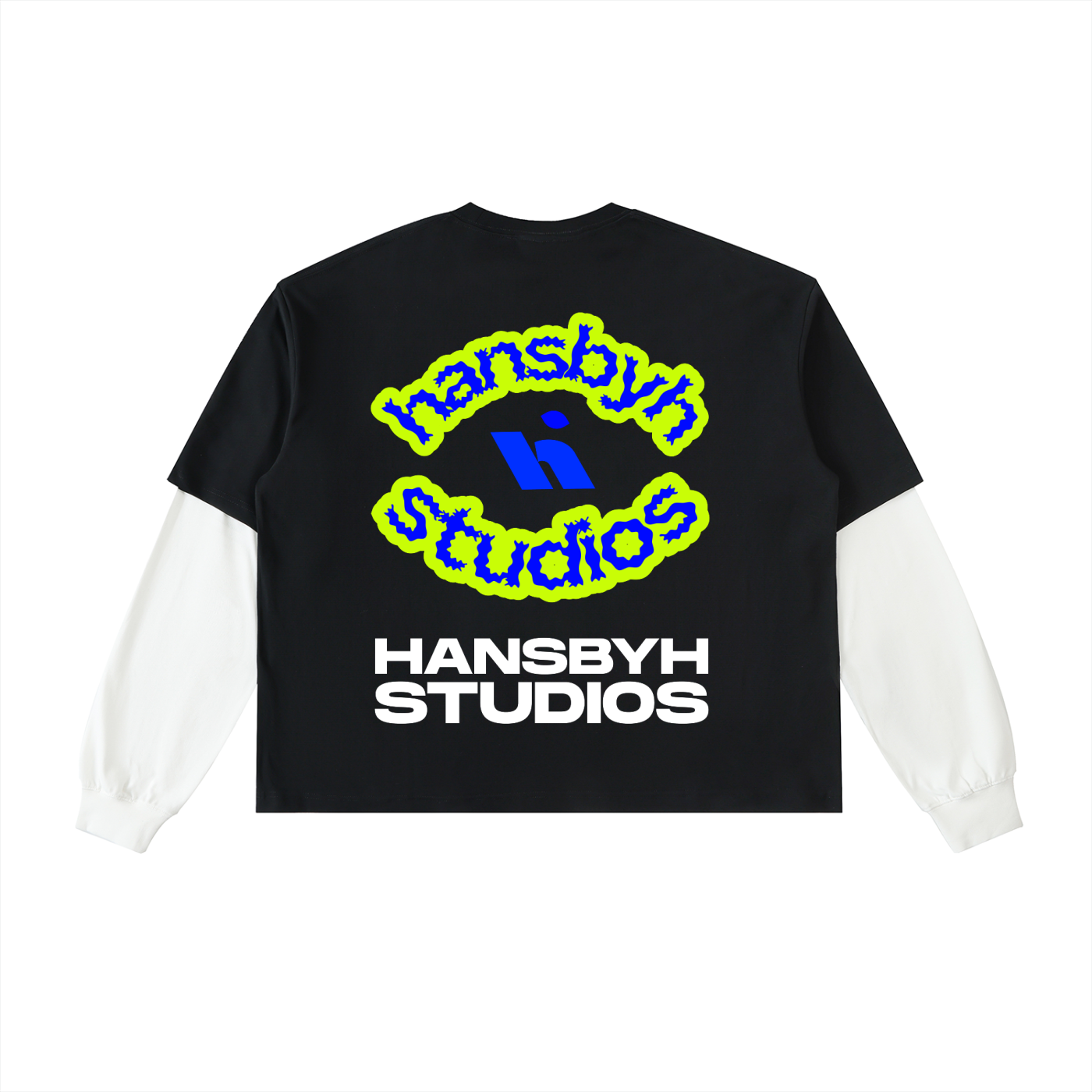 Layered Contrast Sleeve Cotton T-Shirt