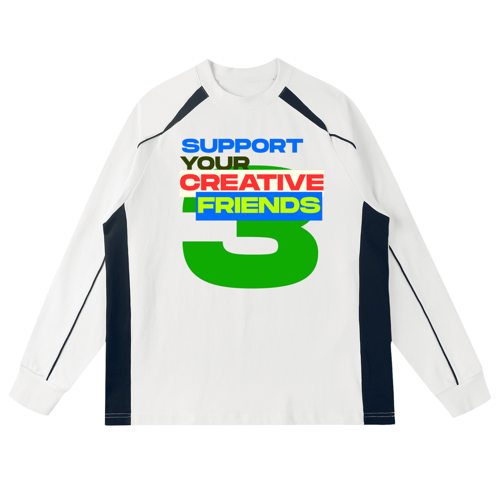 Contrast Panel Raglan Sweatshirt