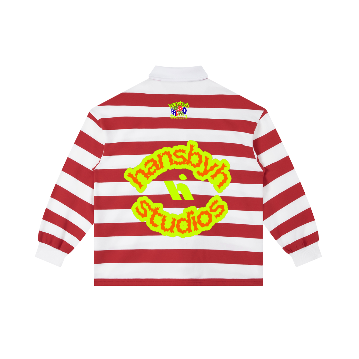 "HANSBYH" Color Block Stripe Polo Shirt