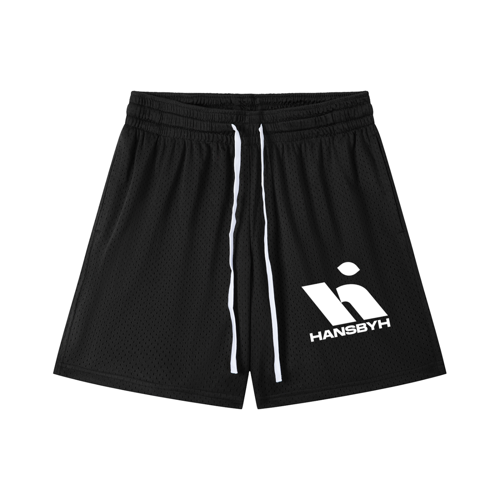 "HANSBYH" Mesh Drawstring Shorts