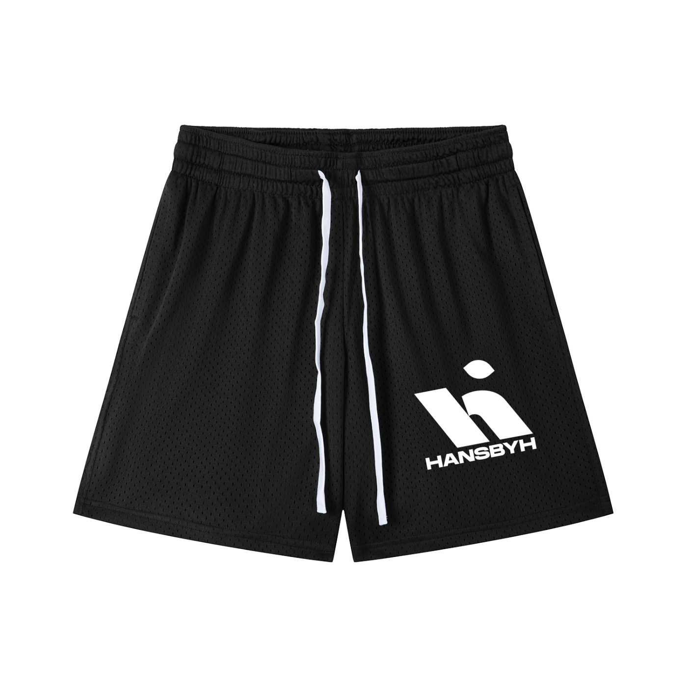 "HANSBYH" Mesh Drawstring Shorts