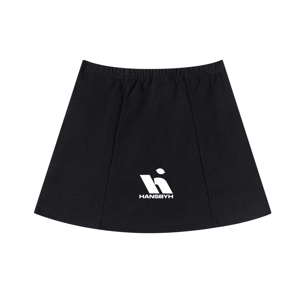 Contrast Side Stripe Slit Skirt