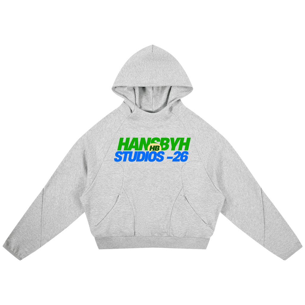 Curved Panel Raglan Hoodie