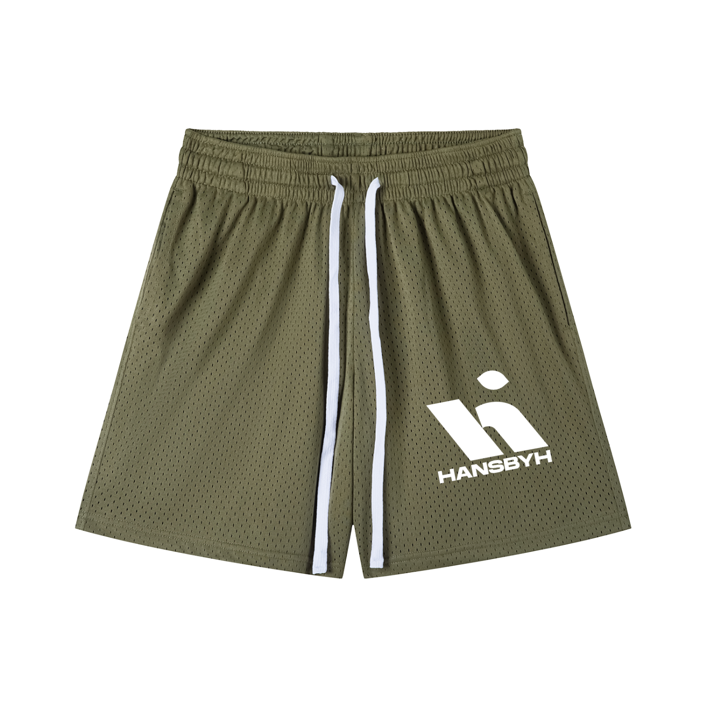 "HANSBYH" Mesh Drawstring Shorts