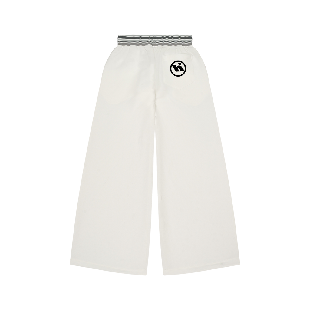 Striped Waist Wide Leg Pants