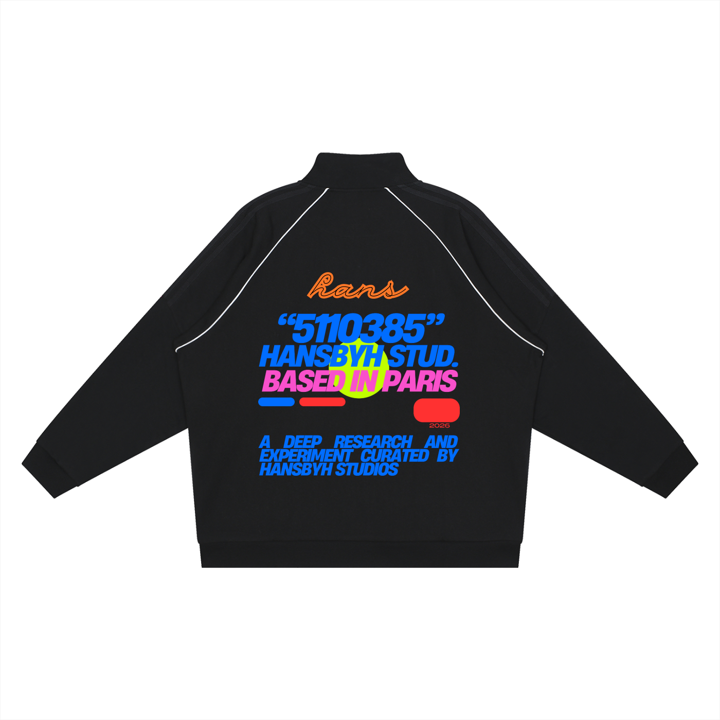 HANSBYH Reflective Striped Raglan Sleeve  Jacket