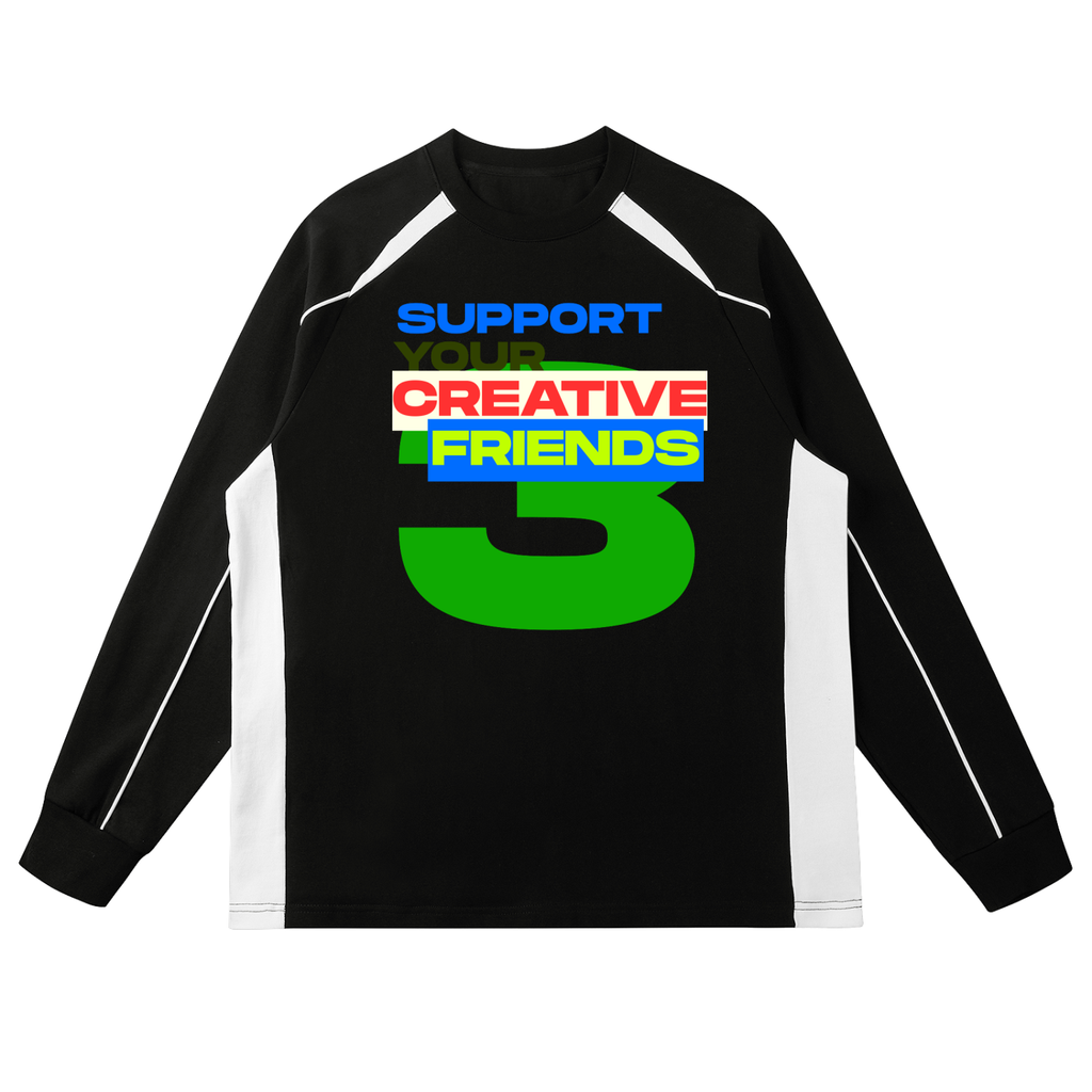 Contrast Panel Raglan Sweatshirt