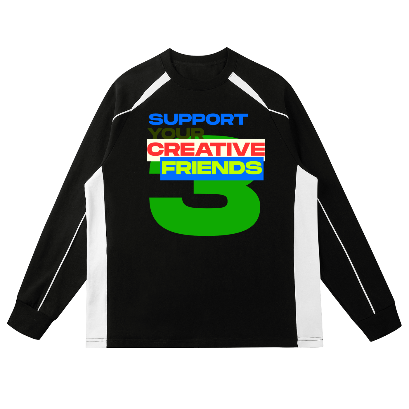 Contrast Panel Raglan Sweatshirt