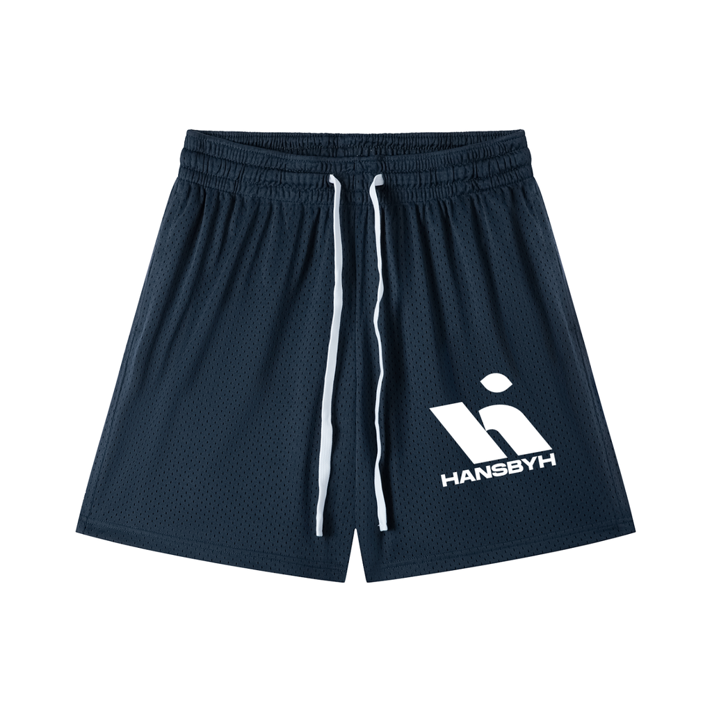 "HANSBYH" Mesh Drawstring Shorts