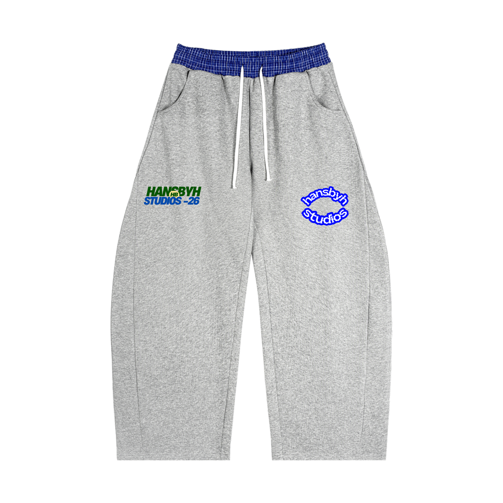 Plaid Waistband Barrel Sweatpants 2
