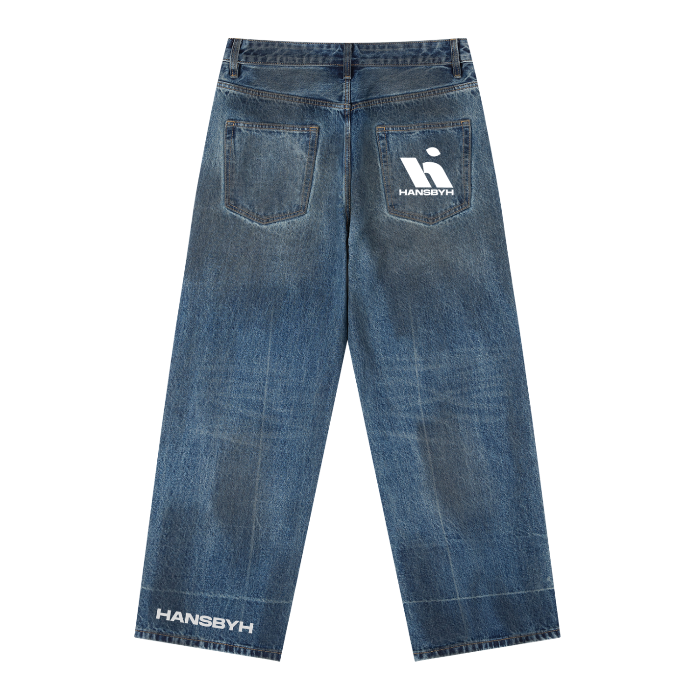 Vintage Wash Baggy Denim Jeans