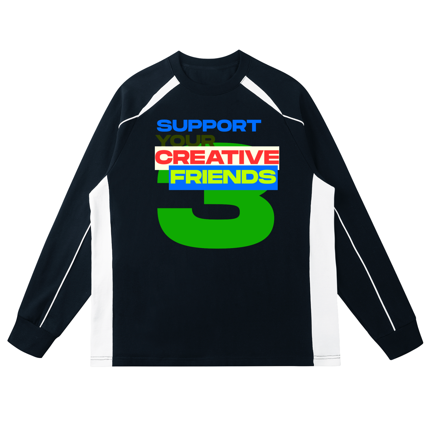 Contrast Panel Raglan Sweatshirt