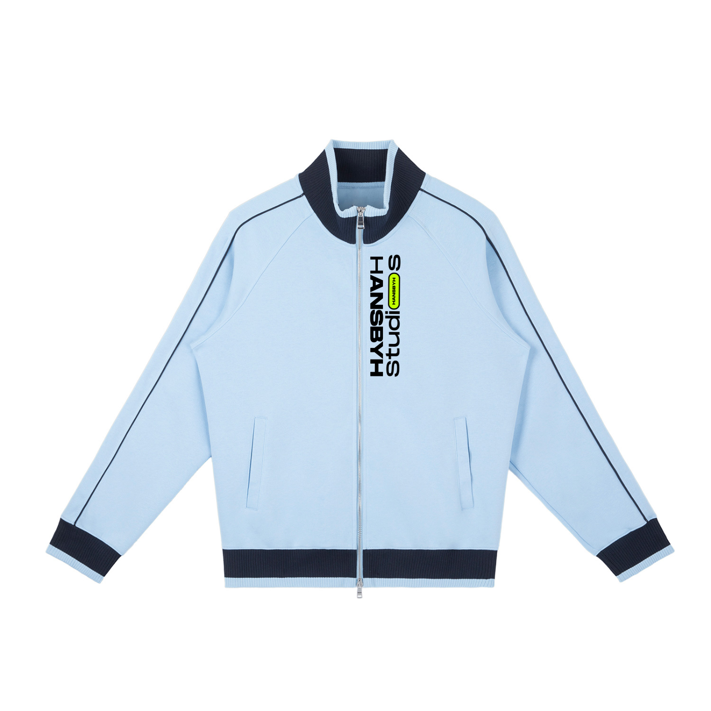 Color Block Raglan Sleeve Zip Track Jacket