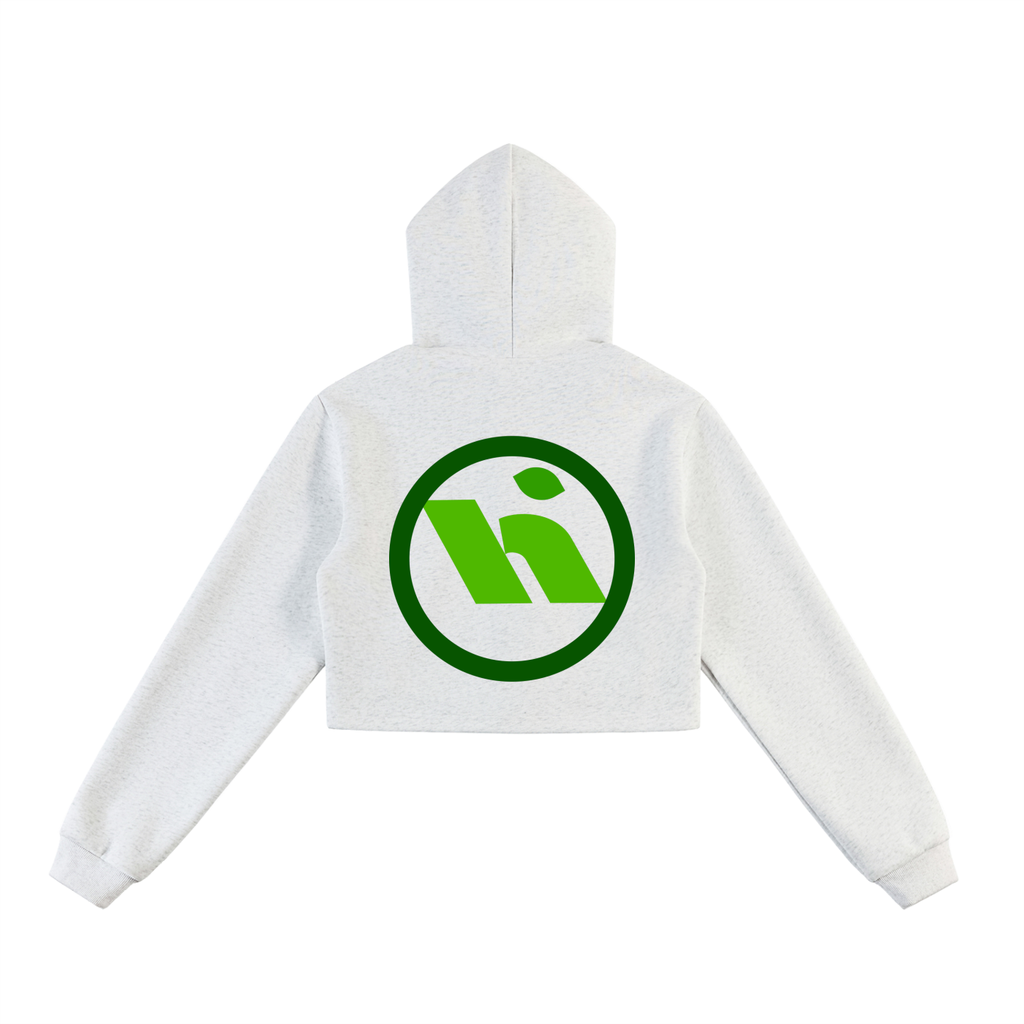 Essential Cropped Zip-Up Hoodie