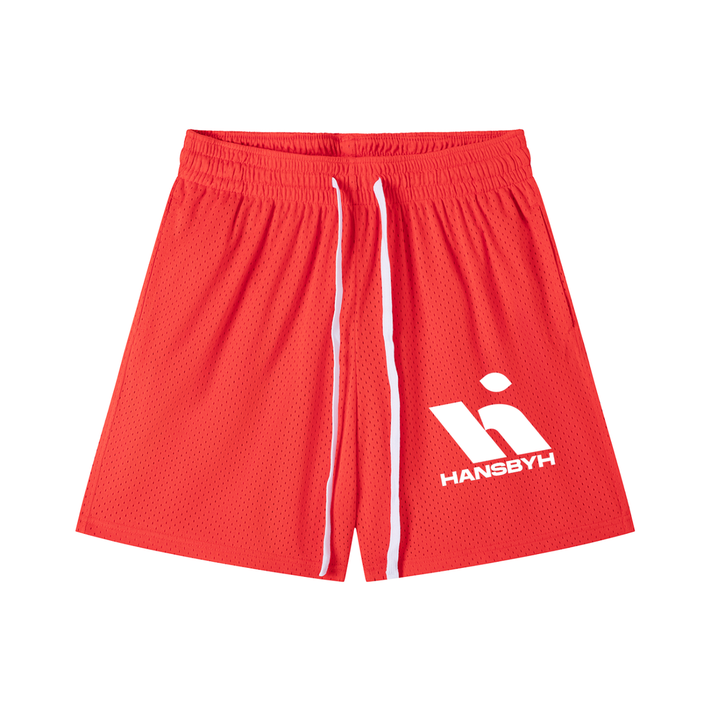"HANSBYH" Mesh Drawstring Shorts