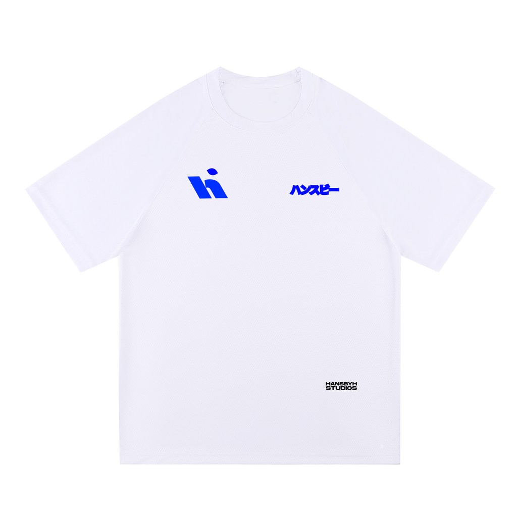 "HANSBYH" Raglan Sleeve Mesh T-Shirt