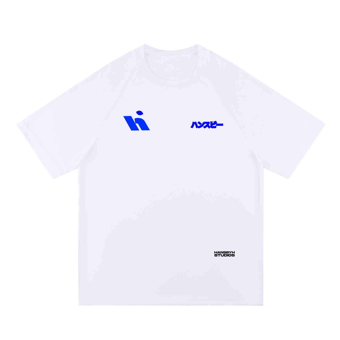 "HANSBYH" Raglan Sleeve Mesh T-Shirt