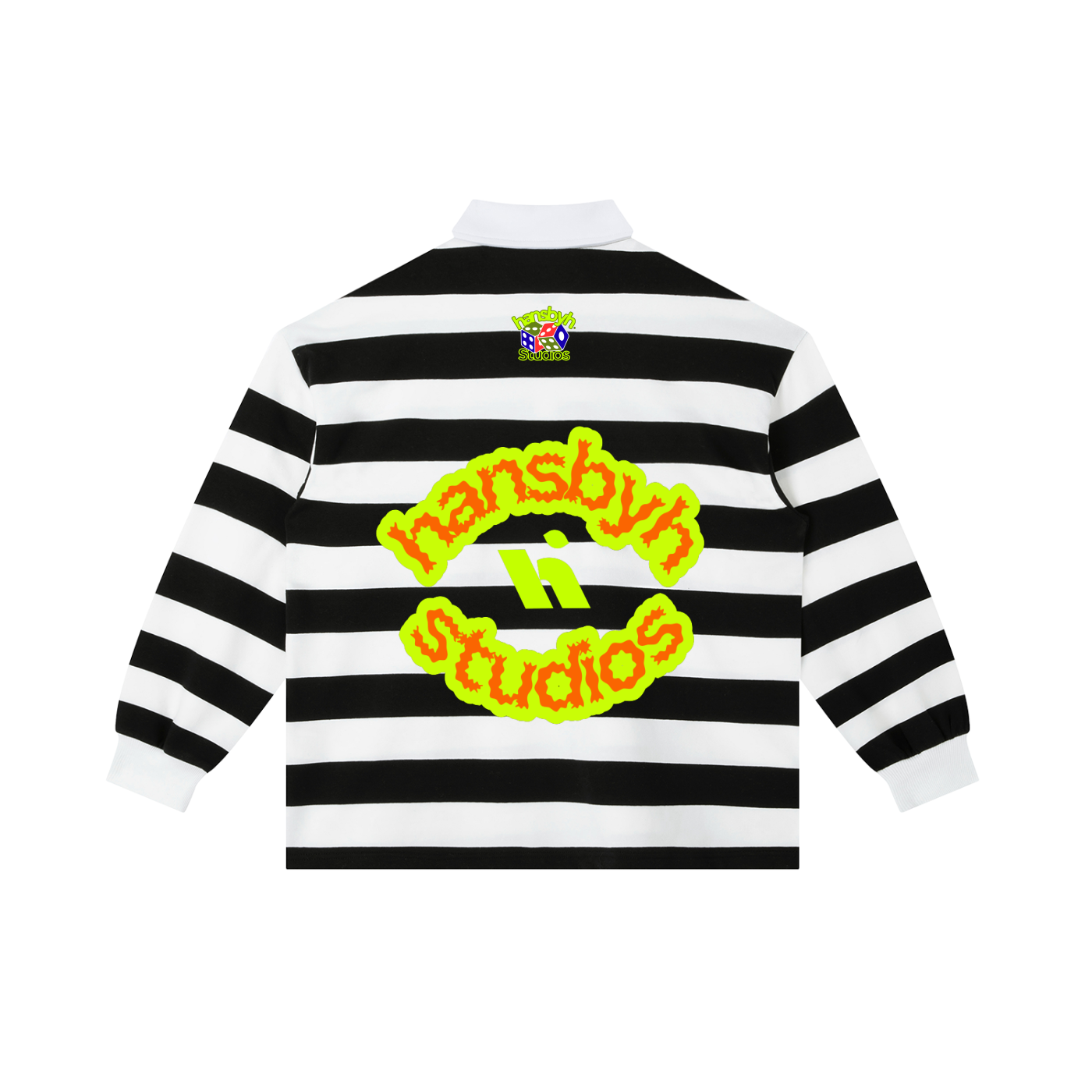 "HANSBYH" Color Block Stripe Polo Shirt