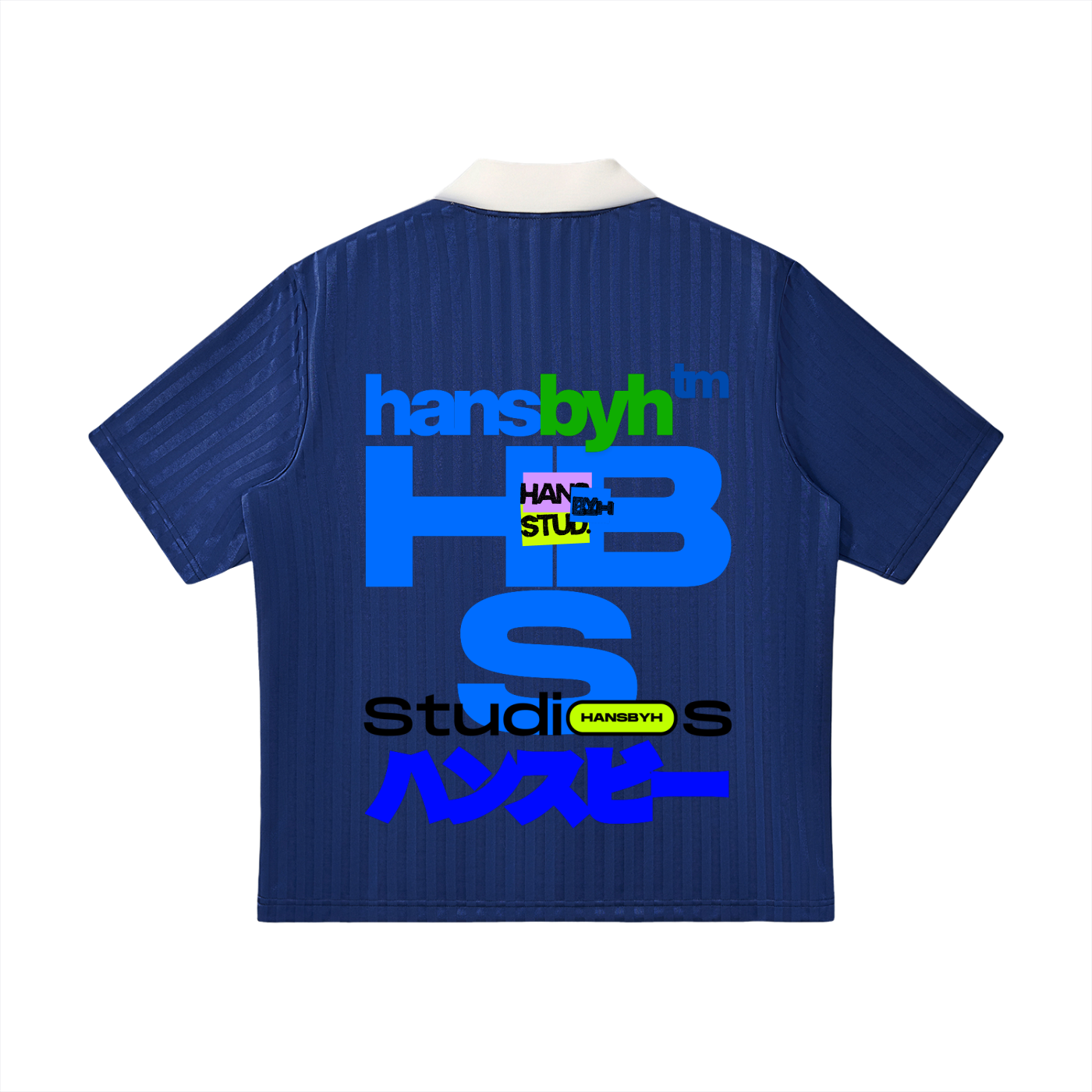 Contrast Collar Striped Soccer Jersey