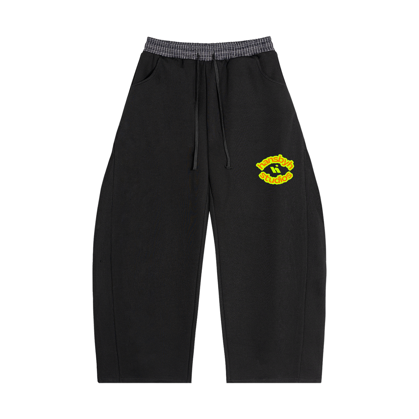 Plaid Waistband Barrel Sweatpants