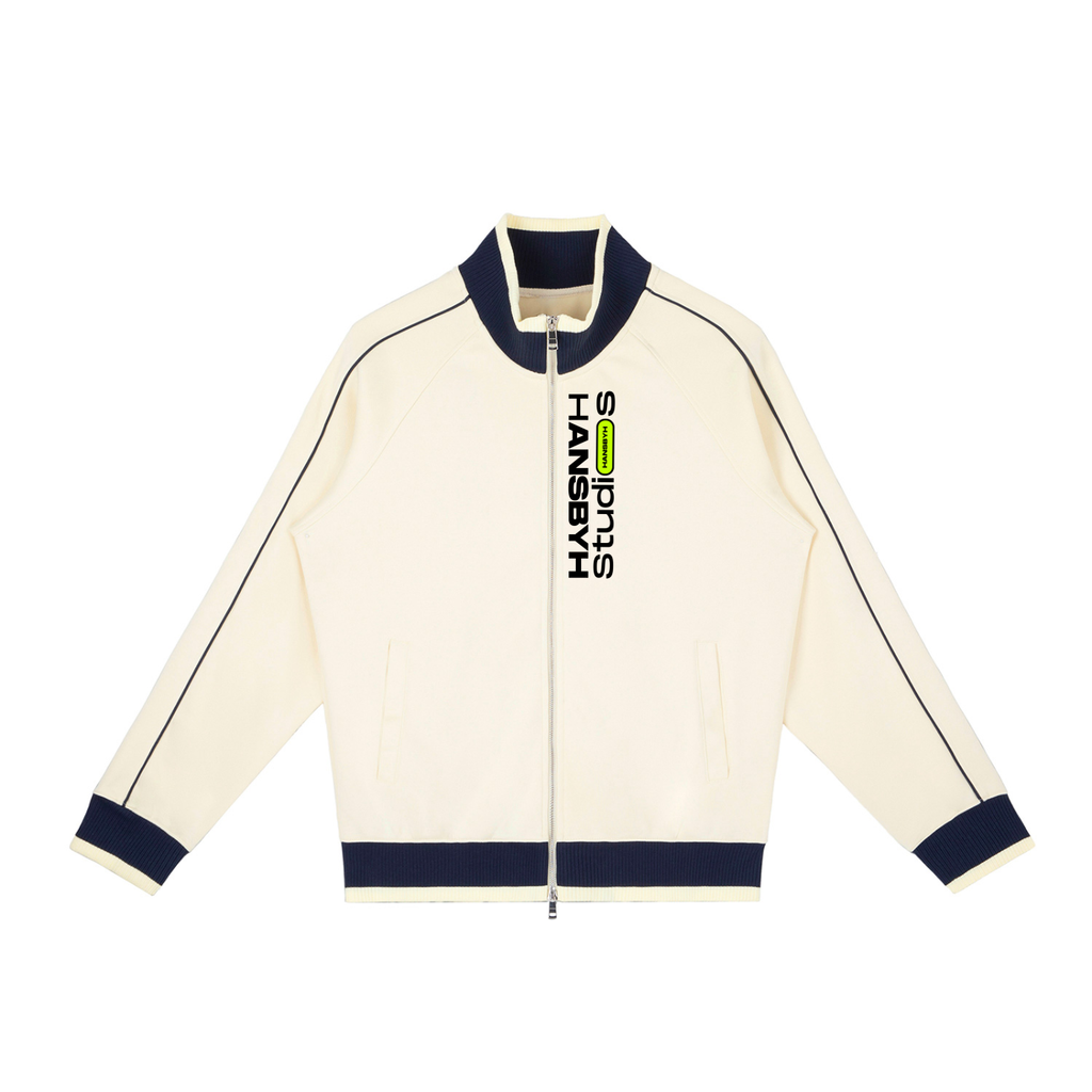 Color Block Raglan Sleeve Zip Track Jacket