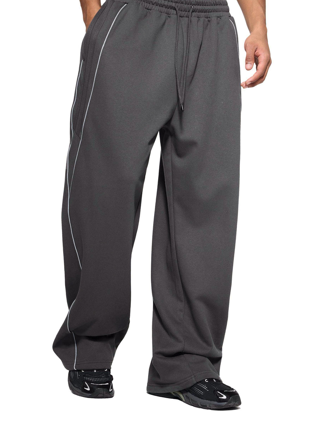 Reflection Striped Straight-Leg Sweatpants
