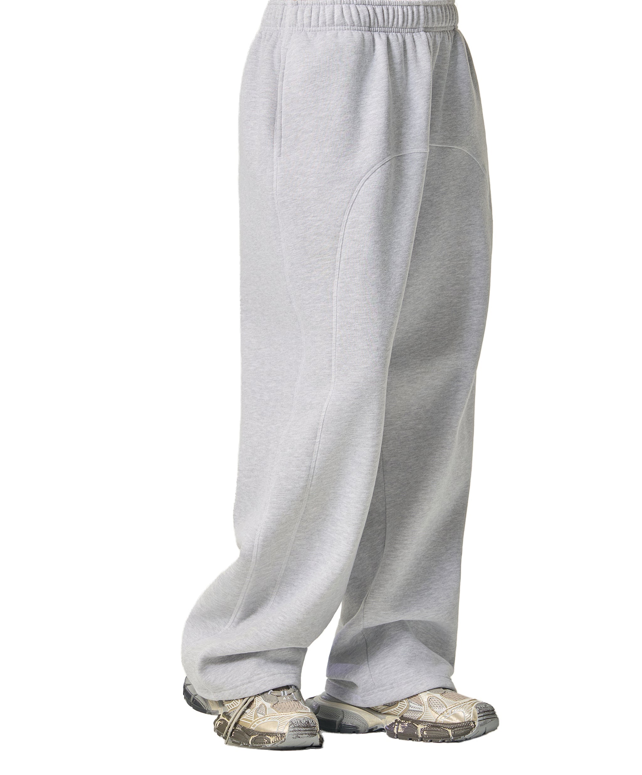 Contrast-Stitched Fleece Sweatpants