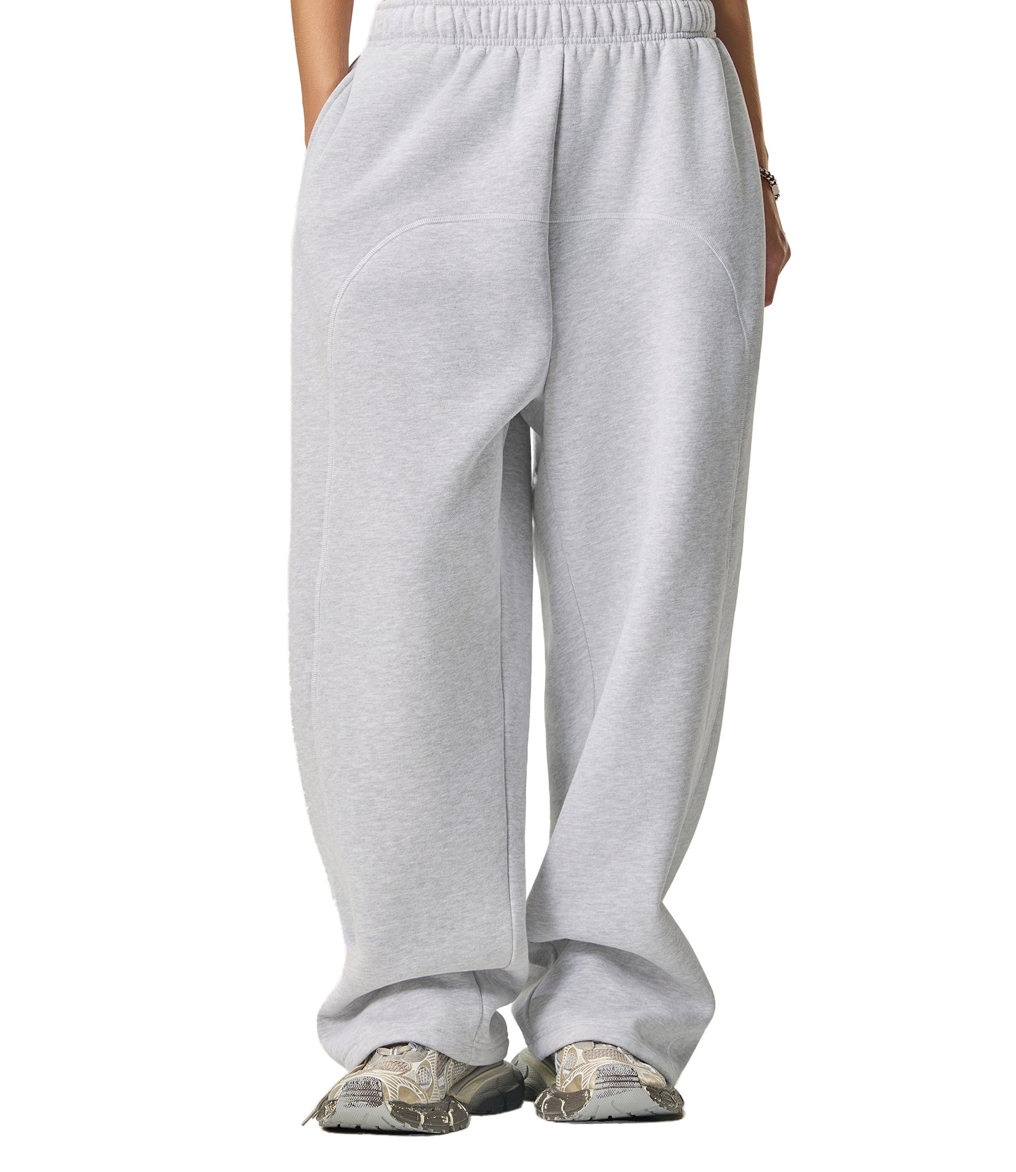 Contrast-Stitched Fleece Sweatpants